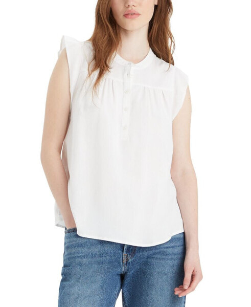 Women's Jace Sleeveless Partial-Button-Front Blouse