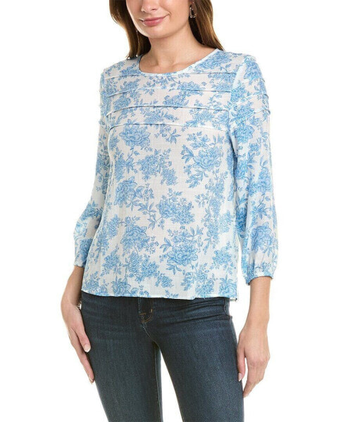 Nanette Nanette Lepore Printed Top Women's Blue Xl