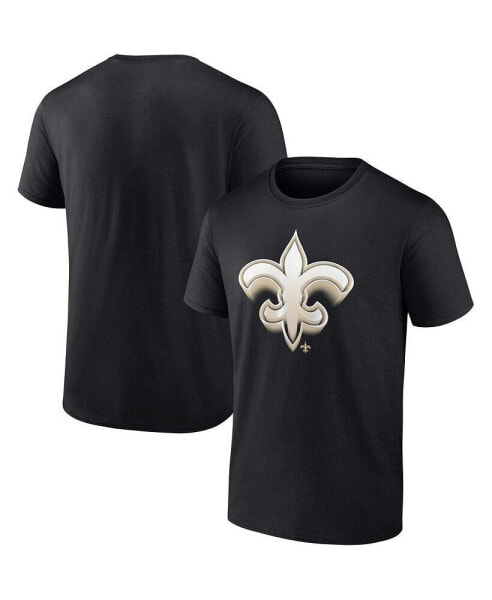 Men's Black New Orleans Saints Chrome Dimension T-shirt