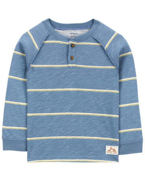 Toddler Striped Henley Tee 2T