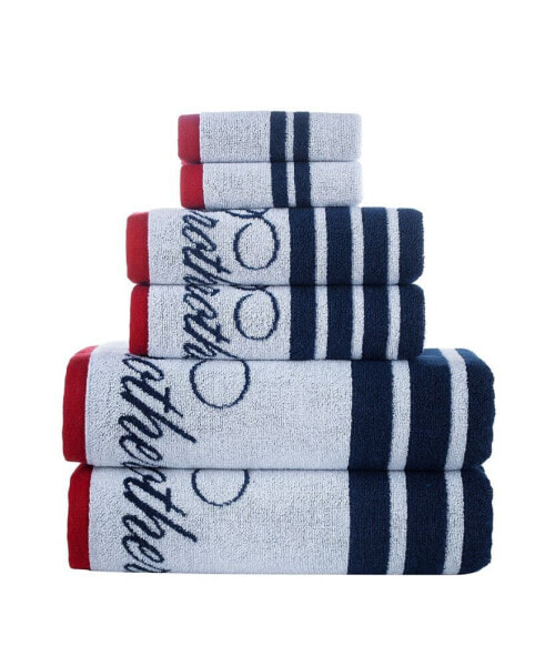 Nautical Blanket Stripe 4 Piece Turkish Cotton Wash Towel Set