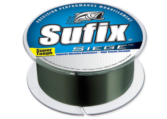 Sufix Siege Monofilament Fishing Line 3000 Yds, 20 Lb., Smoke Green