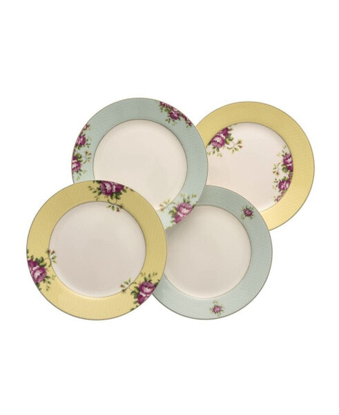 Archive Rose Plates, Set of 4