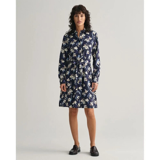 GANT 4503339 long sleeve midi dress