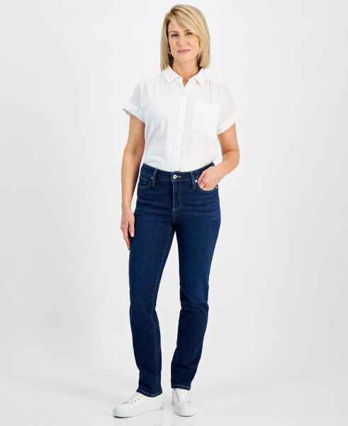 Petite Mid Rise Slim Leg Jeans, Created for Macy's