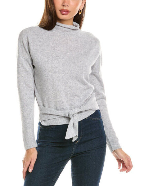 Forte Cashmere Tie-Front Cashmere Pullover Women's