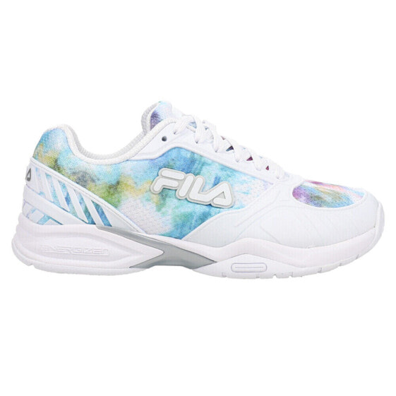 Fila Volley Zone Tie Dye Pickleball Womens Blue, White Sneakers Athletic Shoes