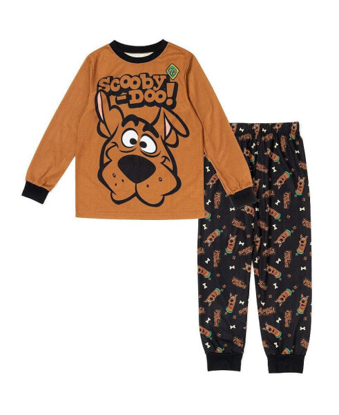 Boys Scooby Doo Pullover Pajama Shirt and Pants Sleep Set to