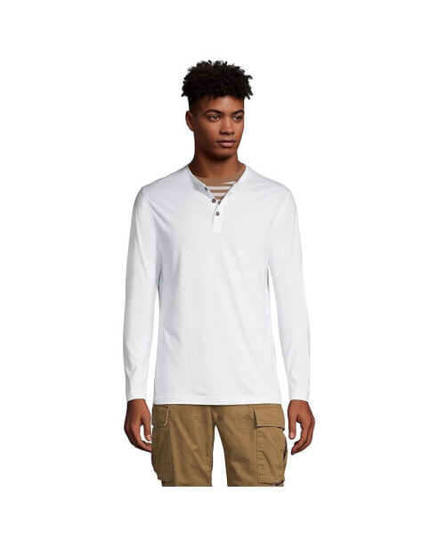 Men's Long Sleeve Cotton Supima Henley