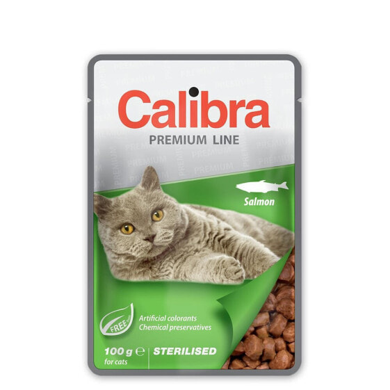 CALIBRA Sterilized Pouch Salmon Box 24x100g Wet Cat Food