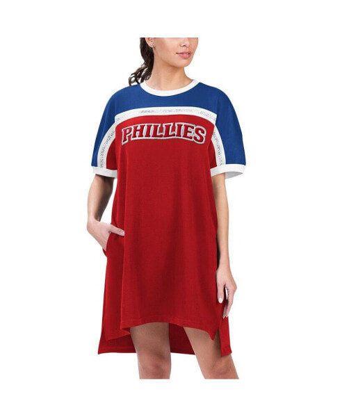 Women's Red, Royal Philadelphia Phillies Circus Catch Sneaker Dress