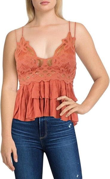 Топ Free People Adella Ruffled CamiOrange