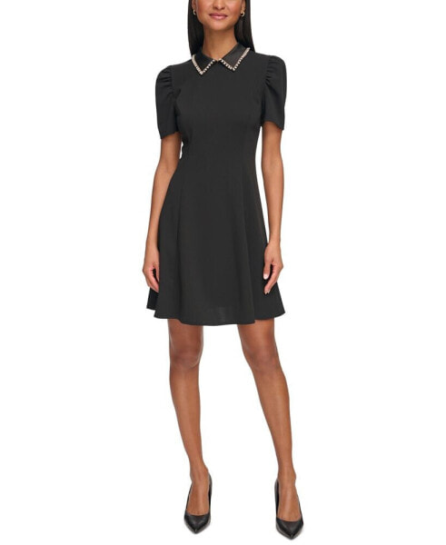 Women's Embellished-Collar Dress