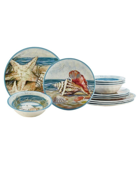 Seacoast 12 Pc Dinnerware Set, Service For 4