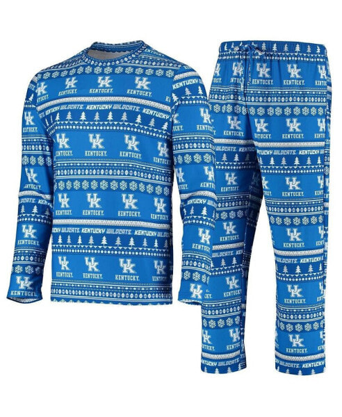 Комплект пижамы Concepts Sport Royal Kentucky Wildcats Ugly Sweater Knit Long Sleeve Top and Pant Set