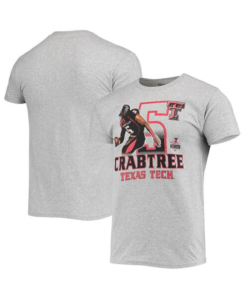 Men's Michael Crabtree Heathered Gray Texas Tech Red Raiders Ring of Honor T-shirt