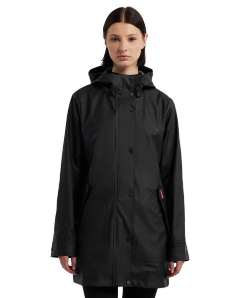 Women's Hooded Rubberized Waterproof Rain Coat