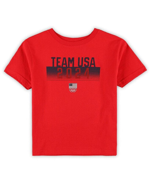 Preschool Red Team USA 2024 Summer T-Shirt