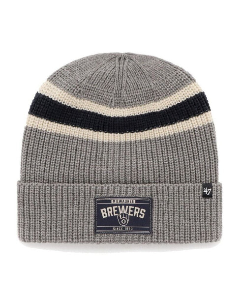 Men's Graphite Milwaukee Brewers Penobscot Cuffed Knit Hat