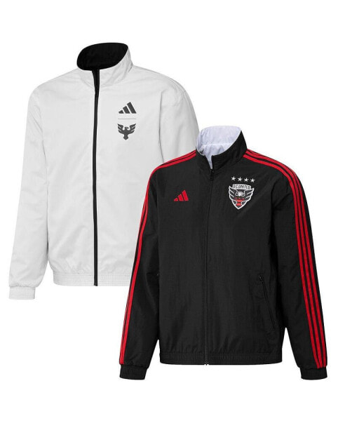 Men's Black and White D.C. United 2023 On-Field Anthem Full-Zip Reversible Team Jacket