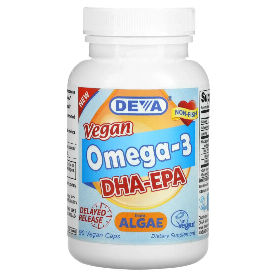 Vegan Omega-3 DHA-EPA, Delayed Release, 200 mg, 90 Vegan Caps