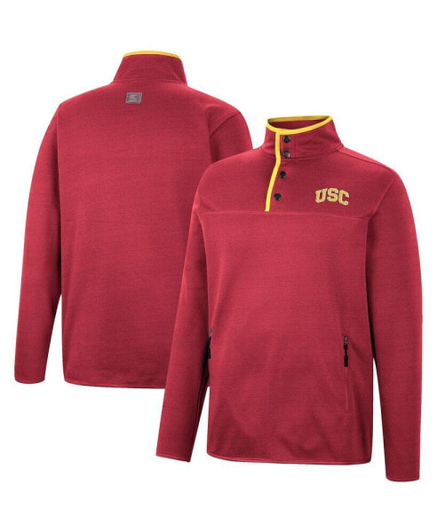 Men's Cardinal USC Trojans Rebound Quarter-Snap Jacket