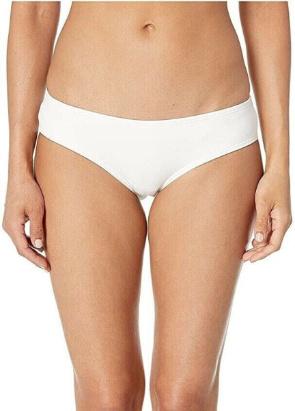 Michael Kors 237291 Womens Solid Hipster Bikini Swimwear White Size Medium