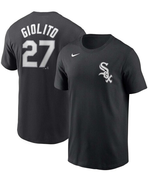 Men's Lucas Giolito Black Chicago White Sox Name Number T-shirt