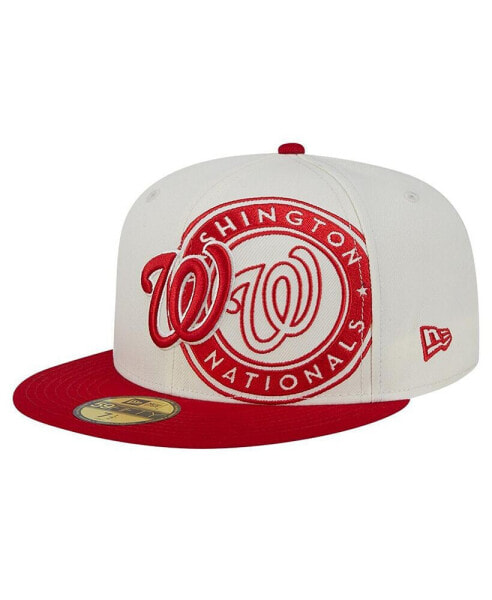 Men's Cream/Red Washington Nationals Lonestar 59FIFTY Fitted Hat