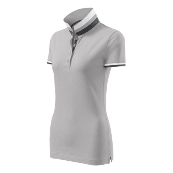 Поло Malfini Collar Up Silver Gray Polo