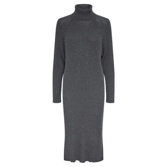 YAS Mavi Roll Neck Long Sleeve Midi Dress