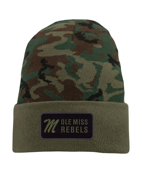 Men's Camo Ole Miss Rebels Military-Inspired Pack Cuffed Knit Hat