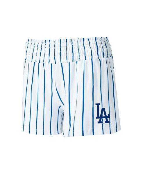 Женская пижама Concepts Sport womens White Los Angeles Dodgers Reel Pinstripe Sleep Shorts