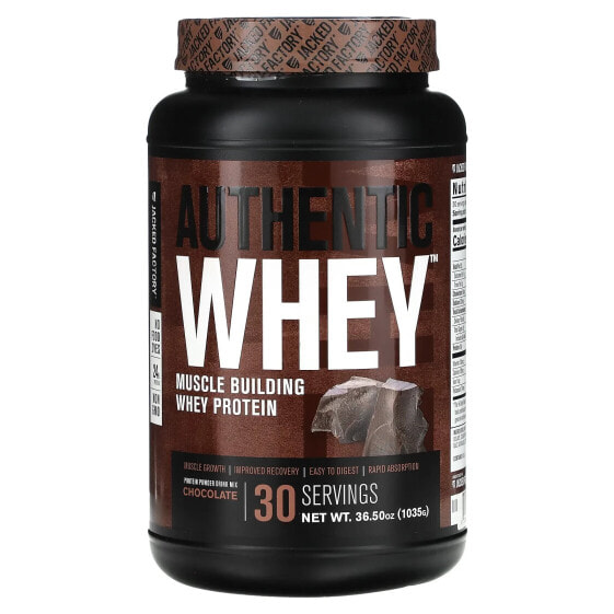 Authentic Whey, Muscle Building Whey Protein, Chocolate, 36.5 oz (1,035 g)