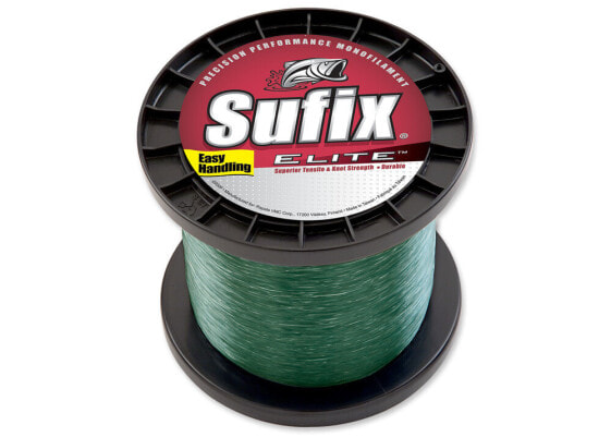 Sufix Elite Monofilament Fishing Line | Low-Vis Green | 10 lb | 3000 yd