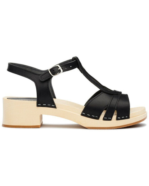 Swedish Hasbeens Ulla Leather Sandal Women's Black 35