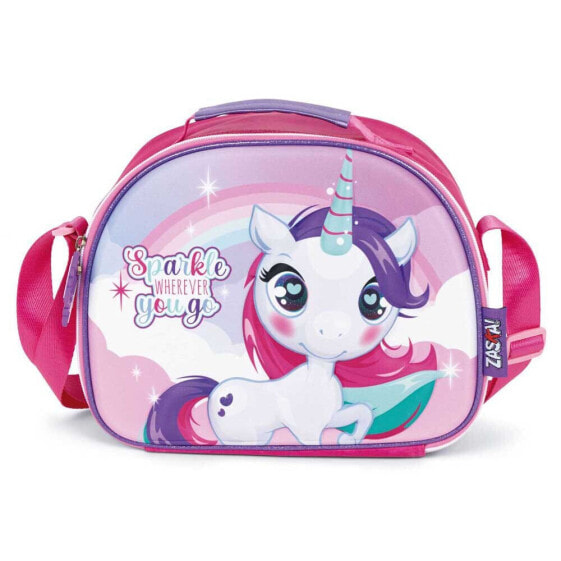 ZASKA 3D 26x21x11 cm Unicorn Lunch Bag