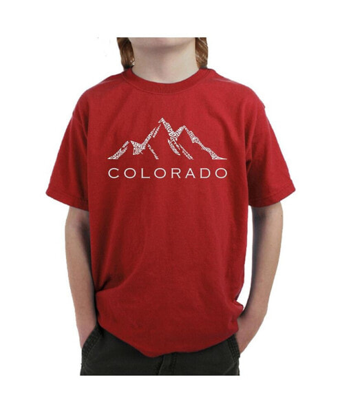 Big Boy's Word Art T-shirt - Colorado Ski Towns