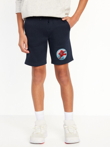 Licensed Graphic Fleece Jogger Shorts for Boys (At Knee)