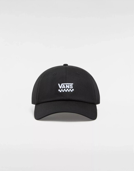 Vans Court side curved bill jockey cap in black