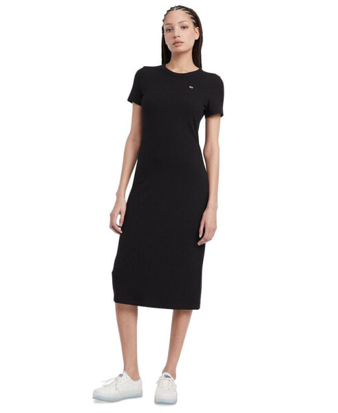 Women's Ribbed Bodycon Midi Dress