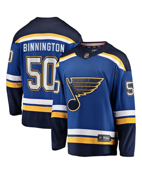 Men's Jordan Binnington Royal St. Louis Blues Home Premier Breakaway Player Jersey