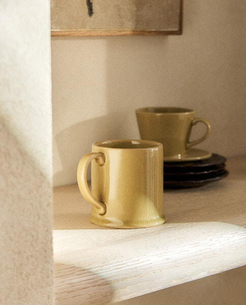 Glazed stoneware mug