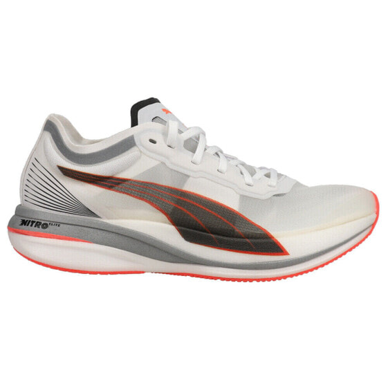 Puma Deviate Nitro Elite Running Womens White Sneakers Athletic Shoes 376444-01