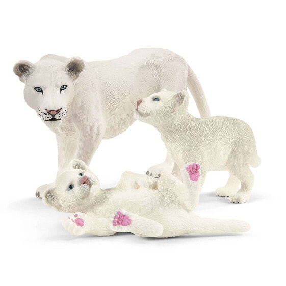 Schleich Wild Life Lion mother with cubs - Boy/Girl - 3 yr(s) - Plastic - White