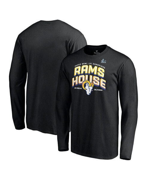 Men's Black Los Angeles Rams Super Bowl LVI Champions Hometown Long Sleeve T-shirt