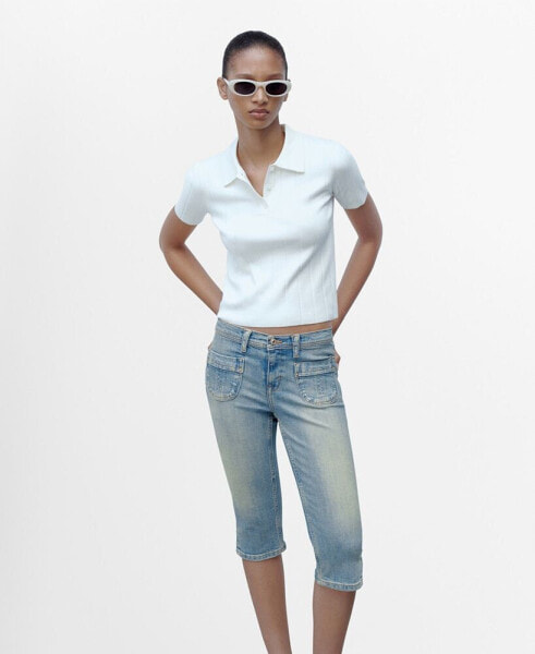 Women's Straight Capri Jeans