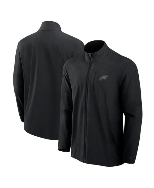 Men's Black Philadelphia Eagles Front Office Woven Full-Zip Jacket