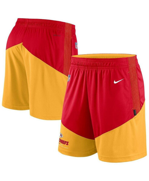 Men's Red, Gold Kansas City Chiefs Primary Lockup Performance Shorts