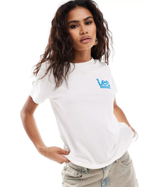 Lee Jeans logo tee in ecru